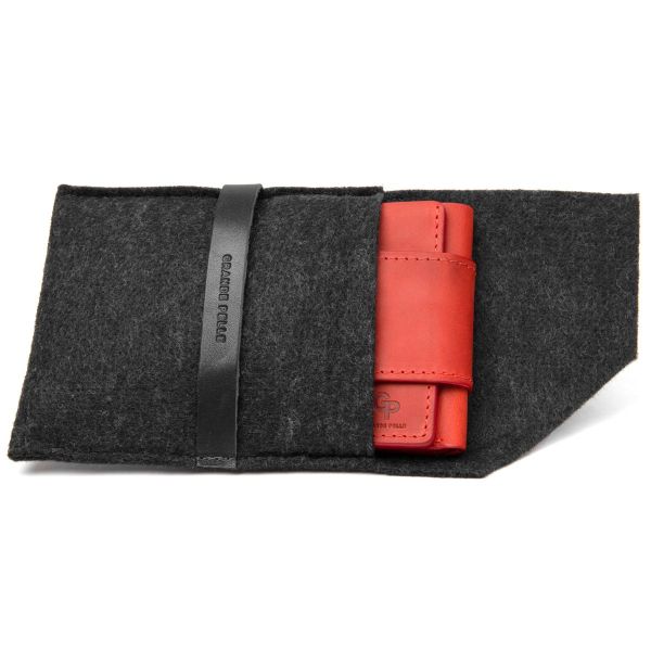 Матовый винтажный портмоне Grande Pelle 11459 красный