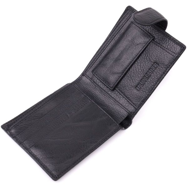 Чоловічий гаманець зручного розміру ST Leather 22471 чорний