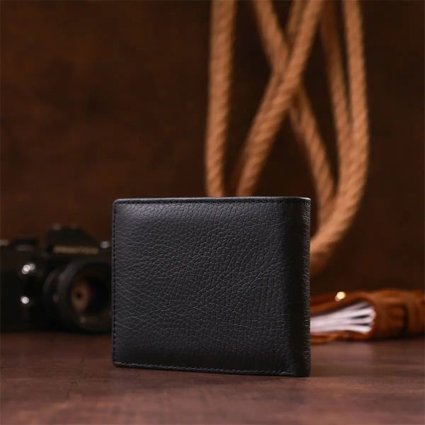 Мужской купюрник ST Leather 18305 (ST159) черный кожаный