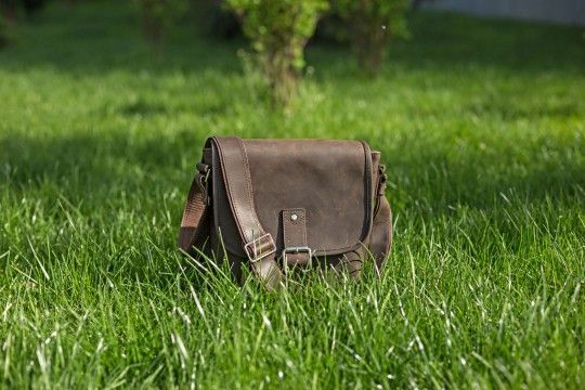 Сумка SHVIGEL 00890 из винтажной кожи коричневая