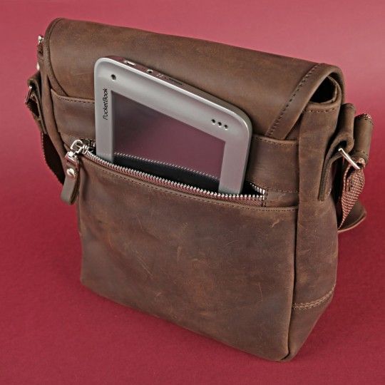 Сумка SHVIGEL 00890 из винтажной кожи коричневая