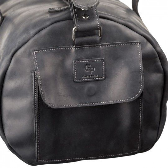 Сумка дорожная Grande Pelle 11046 из винтажной кожи черная