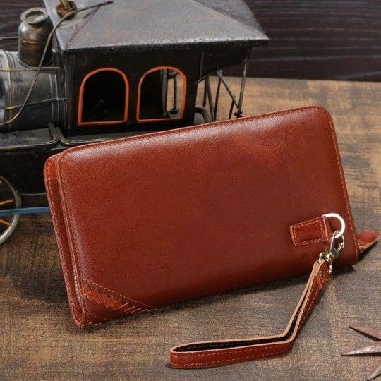 Мужской клатч 14197 кожаный Vintage коричневый