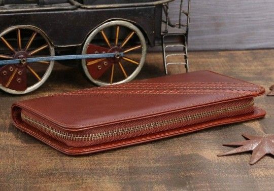 Мужской клатч 14197 кожаный Vintage коричневый