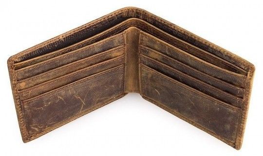 Кошелек мужской 14380 фактура кожи под крокодила Vintage коричневый