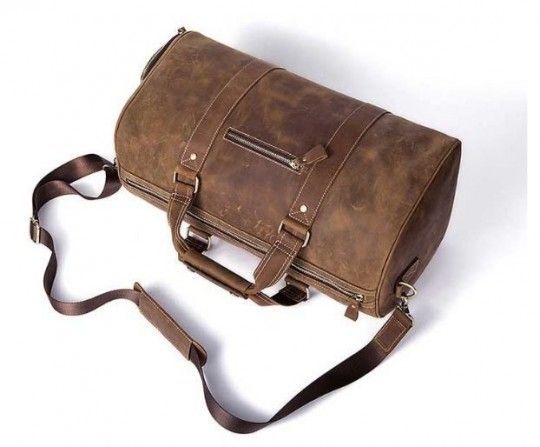 Сумка дорожня чоловіча шкіряна 14893 Vintage коричнева