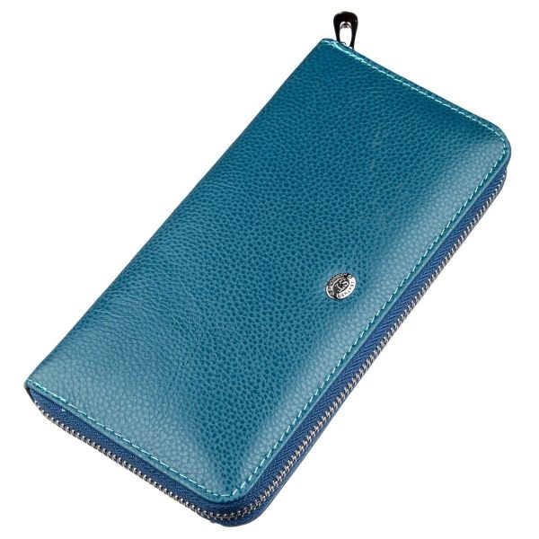 Жіночий клатч-візитниця ST Leather 18861 блакитний
