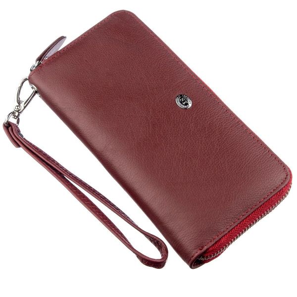 Універсальний клатч-гаманець ST Leather 18935 темно-червоний