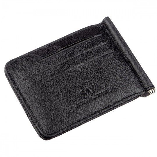 Кожаный мужской зажим на магните ST Leather 18937 черный
