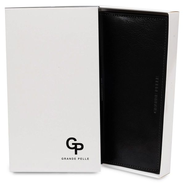 Кожаный портмоне унисекс Grande Pelle 11513 черный