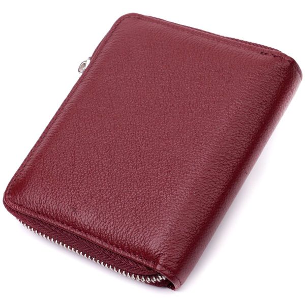 Практичний гаманець для жінок із натуральної шкіри ST Leather 22450 бордовий