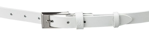 Ремень тонкий женский Grande Pelle 11252 белый
