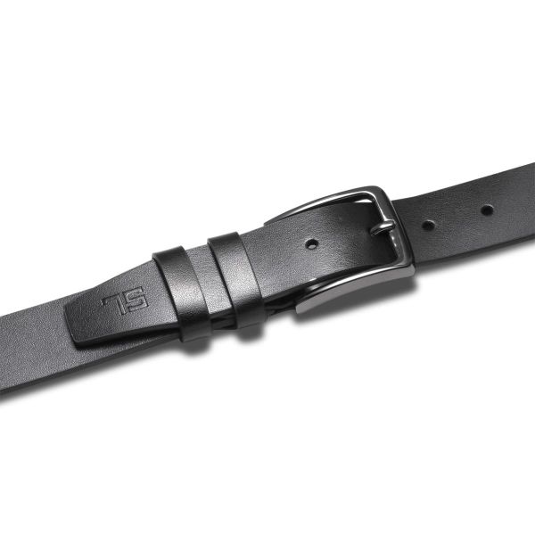Ремінь чоловічий шкіряний Semi Line Black (P8230-0 L)