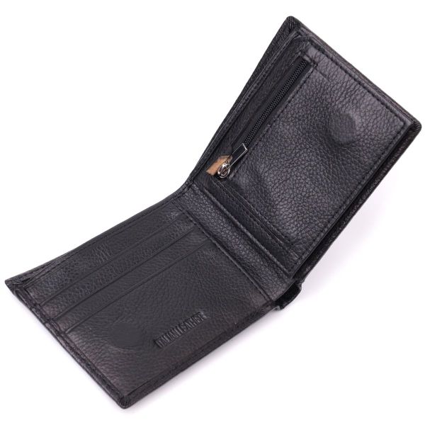 Стильний чоловічий гаманець із натуральної шкіри ST Leather 22457 чорний