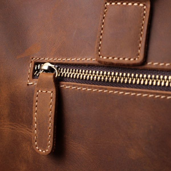 Стильний портфель у вінтажному стилі з натуральної шкіри Vintage 22673 коричневий