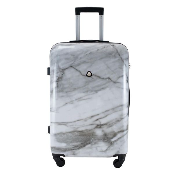 Валіза Semi Line 24" (M) White Marble (T5731-2)