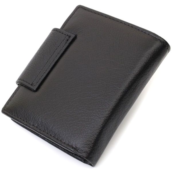 Вертикальний гаманець для жінок із натуральної шкіри ST Leather 22703 чорний