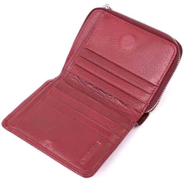 Жіночий гаманець середнього розміру з натуральної шкіри ST Leather 22551 бордовий