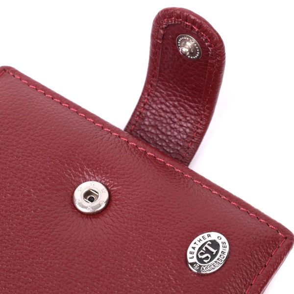 Практичний жіночий гаманець з натуральної шкіри ST Leather 22554 бордовий