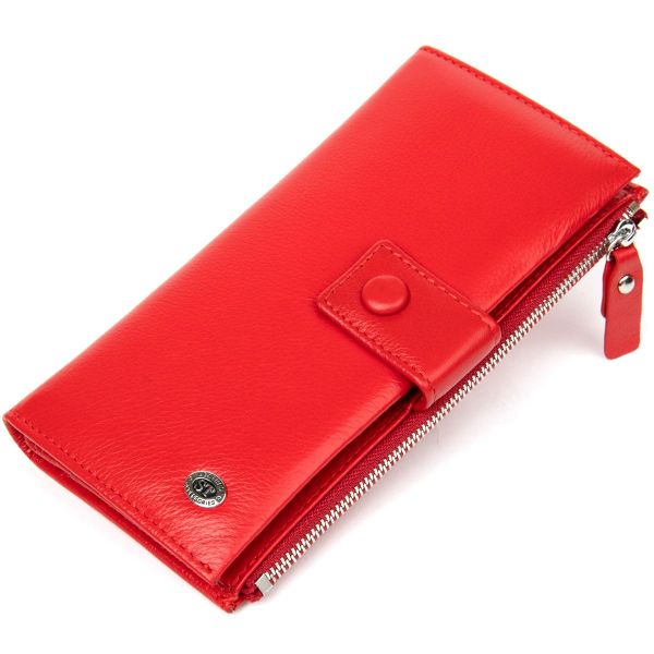 Яркий женский кошелек-клатч ST Leather 19374 красный