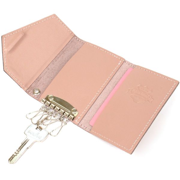 Ключница из натуральной кожи Grande Pelle 11393 розовый