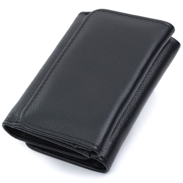 Гаманець для жінок з натуральної шкіри горизонтального формату ST Leather 22722 чорний