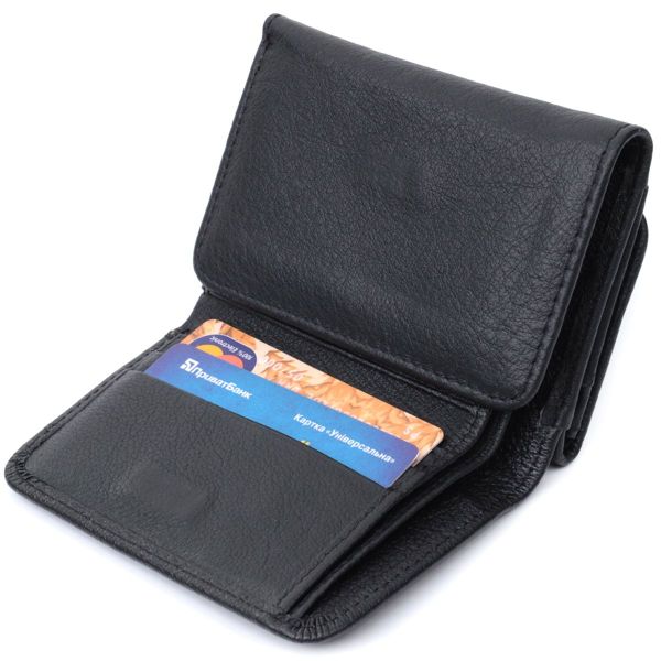 Гаманець для жінок з натуральної шкіри горизонтального формату ST Leather 22722 чорний