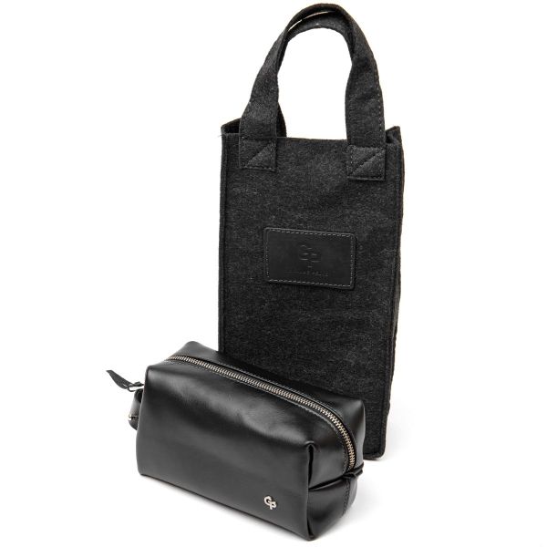 Кожаная мужская косметичка Grande Pelle 11415 черный