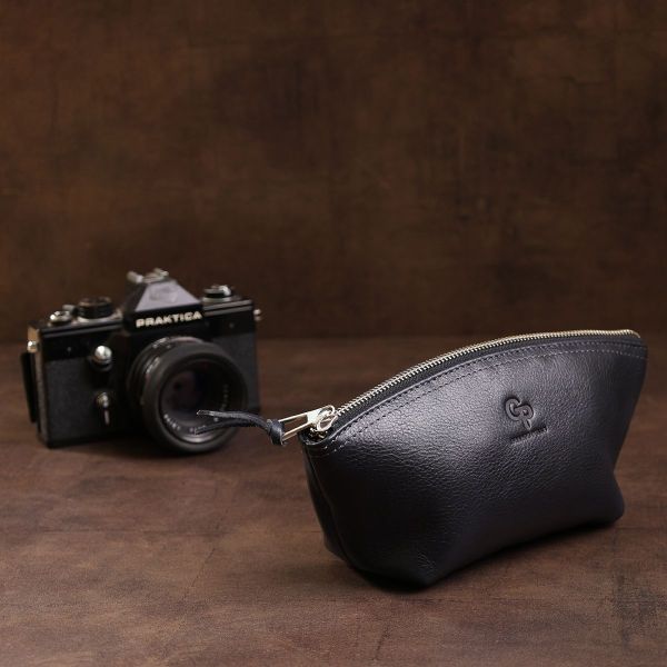 Шкіряна жіноча косметичка Grande Pelle 11570 чорний