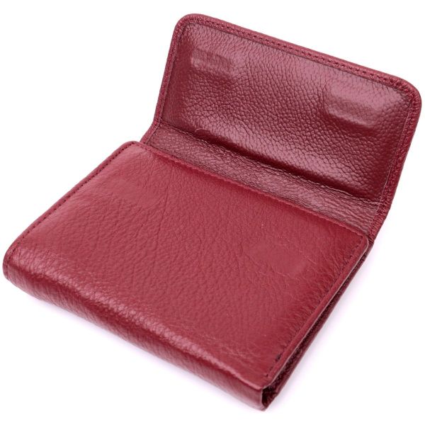 Шкіряний жіночий гаманець із монетницею ST Leather 19480 бордовий