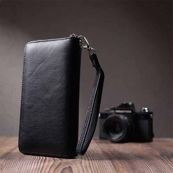 Красивий клатч унісекс на одне відділення з натуральної шкіри ST Leather 22697 чорний