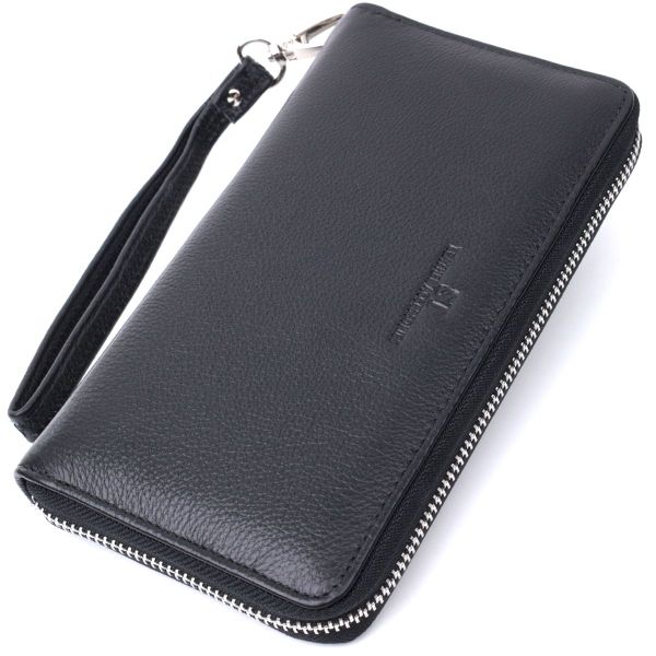 Красивий клатч унісекс на одне відділення з натуральної шкіри ST Leather 22697 чорний
