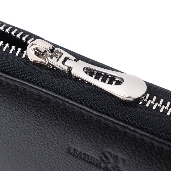 Красивий клатч унісекс на одне відділення з натуральної шкіри ST Leather 22697 чорний