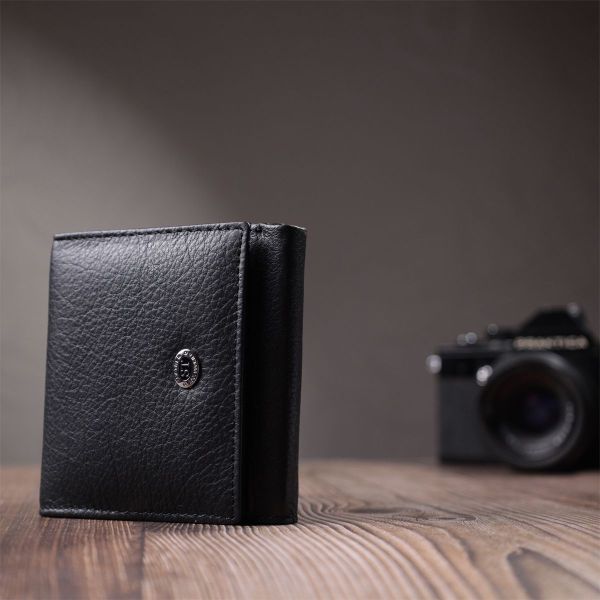 Гарний гаманець для жінок із натуральної шкіри ST Leather 22709 чорний