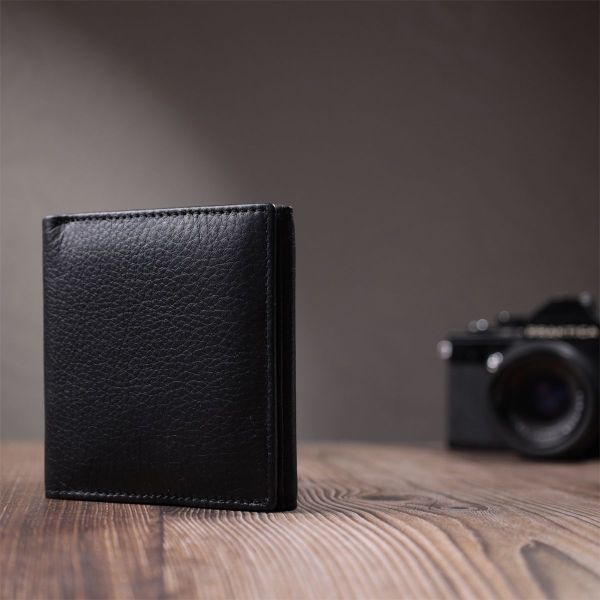 Гарний гаманець для жінок із натуральної шкіри ST Leather 22709 чорний