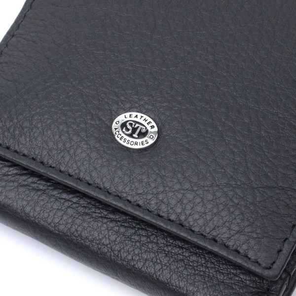Гарний гаманець для жінок із натуральної шкіри ST Leather 22709 чорний
