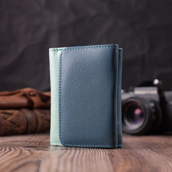 Барвистий жіночий гаманець із натуральної шкіри ST Leather 22493 різнокольоровий