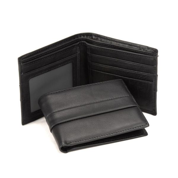 Портмоне зі смужкою чоловіче чорне Tiding Bag M39-1023-32A