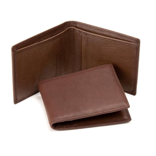 Чоловіче маленьке портмоне шкіряне коричневе Tiding Bag M39-609-21DB