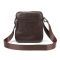 Шкіряний компактний чоловічий месенджер коричневий Tiding Bag M56-0080C