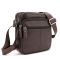 Шкіряний компактний чоловічий месенджер коричневий Tiding Bag M56-0080C