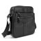 Шкіряний маленький чоловічий месенджер чорний Tiding Bag M56-0187A