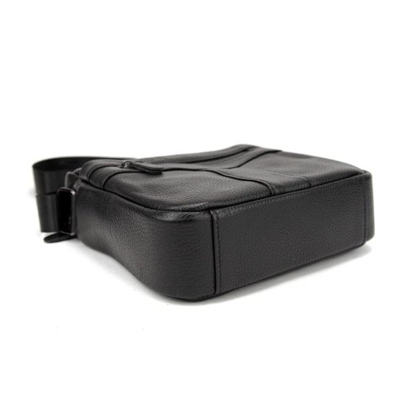 Шкіряний маленький чоловічий месенджер чорний Tiding Bag M56-0187A