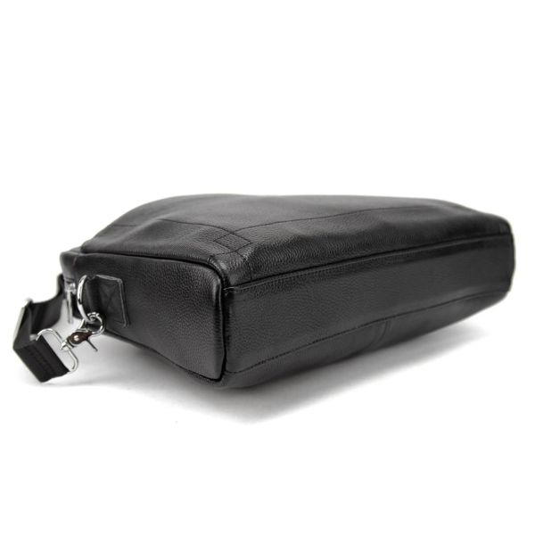 Ділова чоловіча шкіряна сумка Tiding Bag M56-1111A чорна