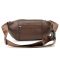 Містка шкіряна сумка на пояс коричнева Tiding Bag M56-2030C