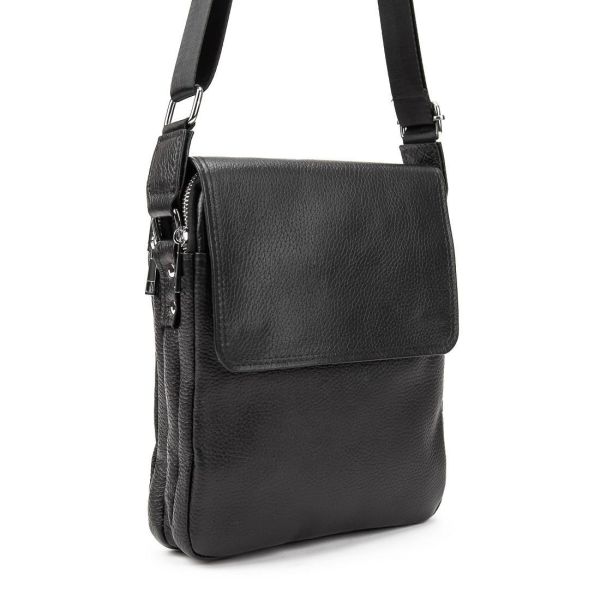Шкіряний месенджер з клапаном на два відділи Tiding Bag M56-3508A