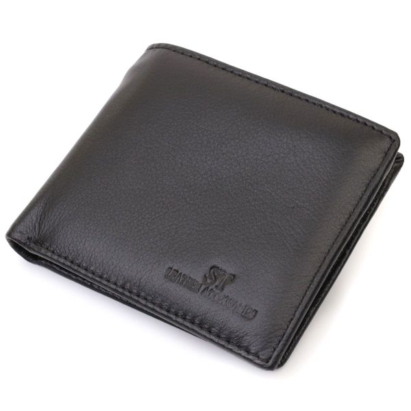 Чоловіче портмоне з натуральної шкіри ST Leather 22734 чорне