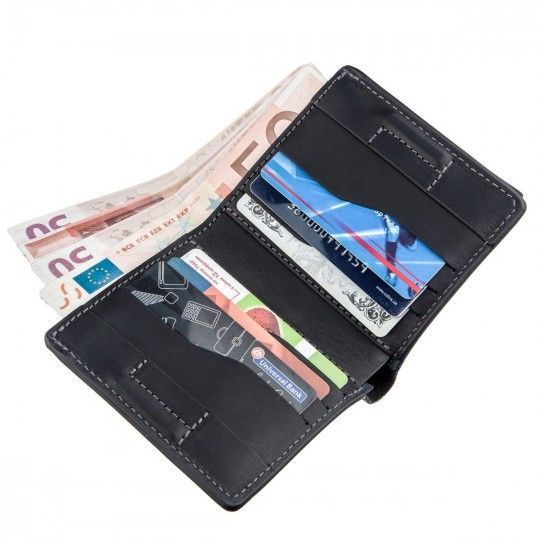 Портмоне унисекс с накладной монетницей Grande Pelle 11222 черный