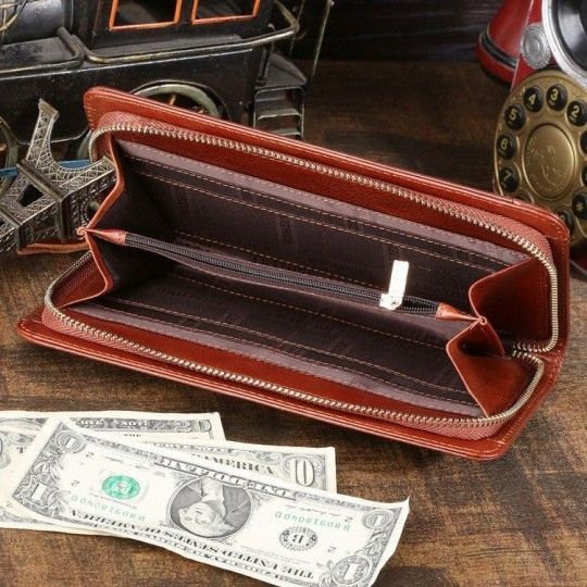 Чоловічий клатч 14197 шкіряний Vintage коричневий