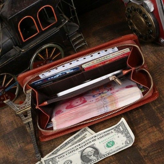 Чоловічий клатч 14197 шкіряний Vintage коричневий